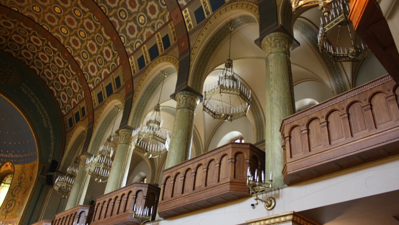 The interior of the Moscow Choral Synagogue, where the Simchat Torah celebration took place