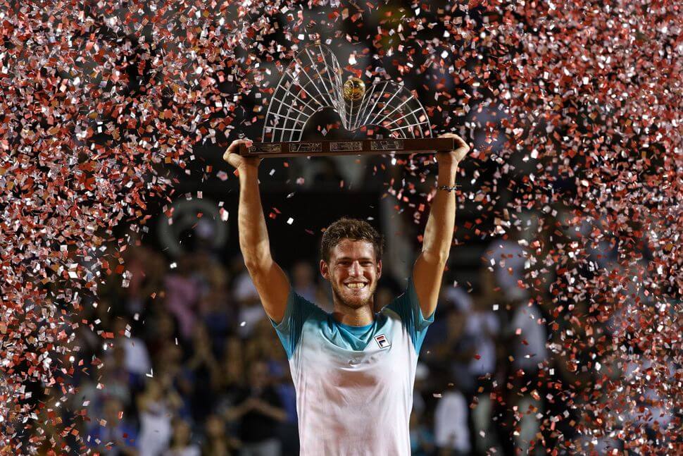 Diego Schwartzman after winning the Rio Open Sunday. 
