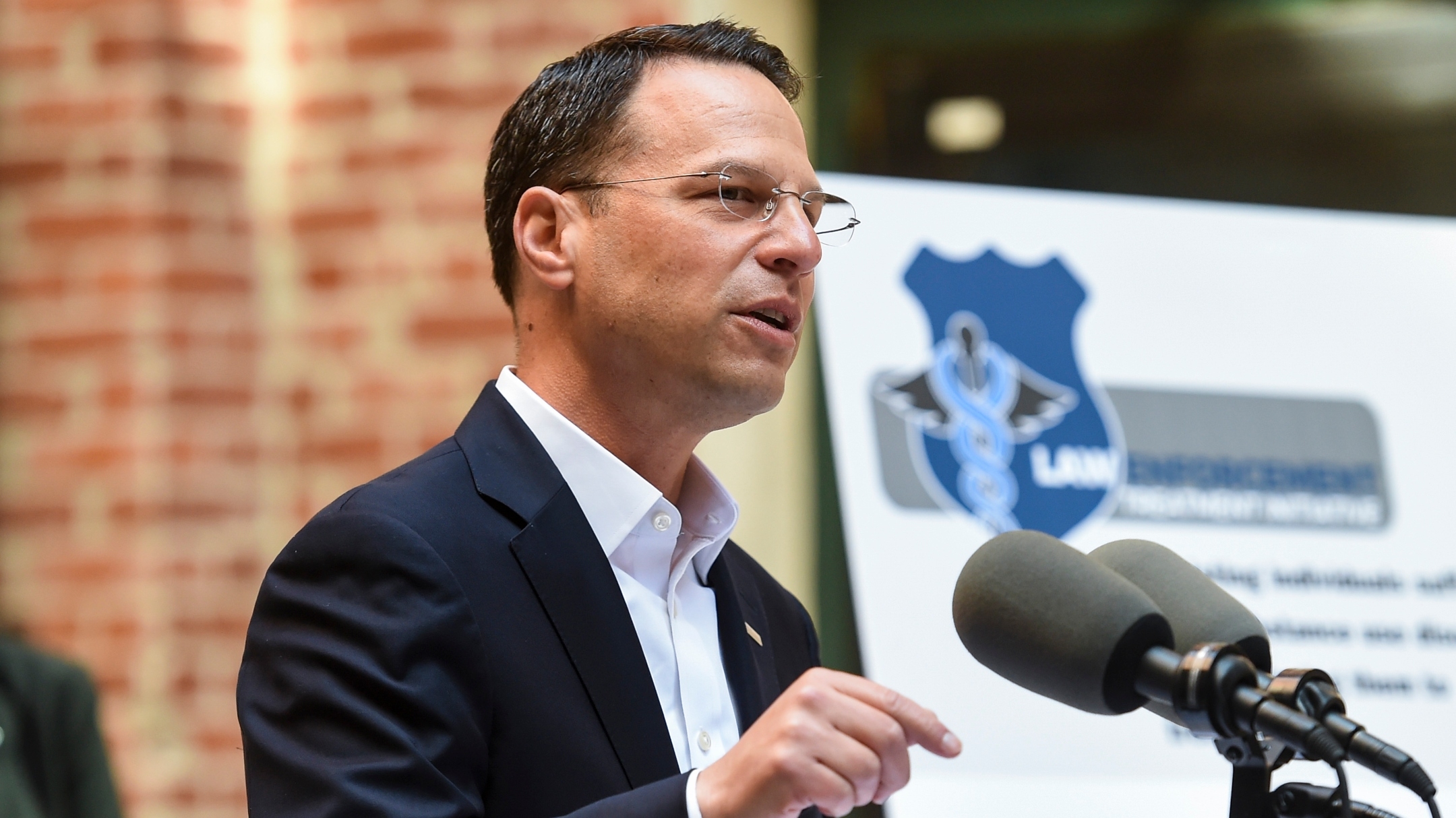 Pennsylvania Attorney General Josh Shapiro speaks at a press conference at the Council on Chemical Abuse RISE Center in Reading, Penn., April 13, 2021. (Ben Hasty/MediaNews Group/Reading Eagle via Getty Images)