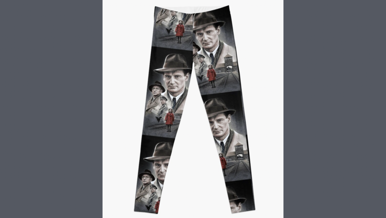 "Schindler's List" leggings for sale on the artisan site Redbubble. 