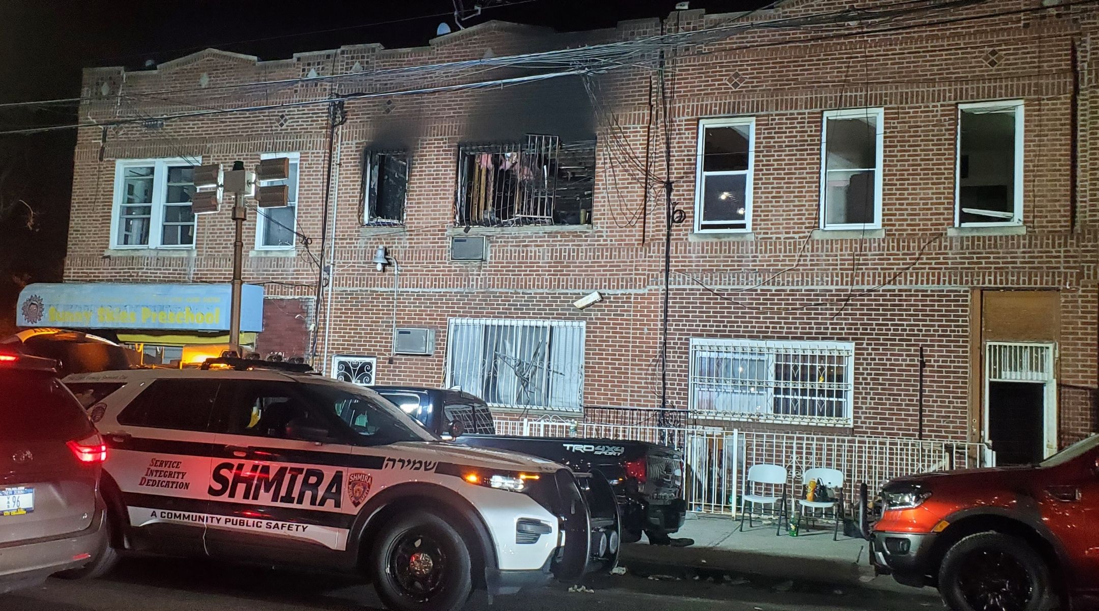 A fire in Borough Park on the last night of Passover left a family with eight kids without a home, April 22, 2022. (Courtesy)