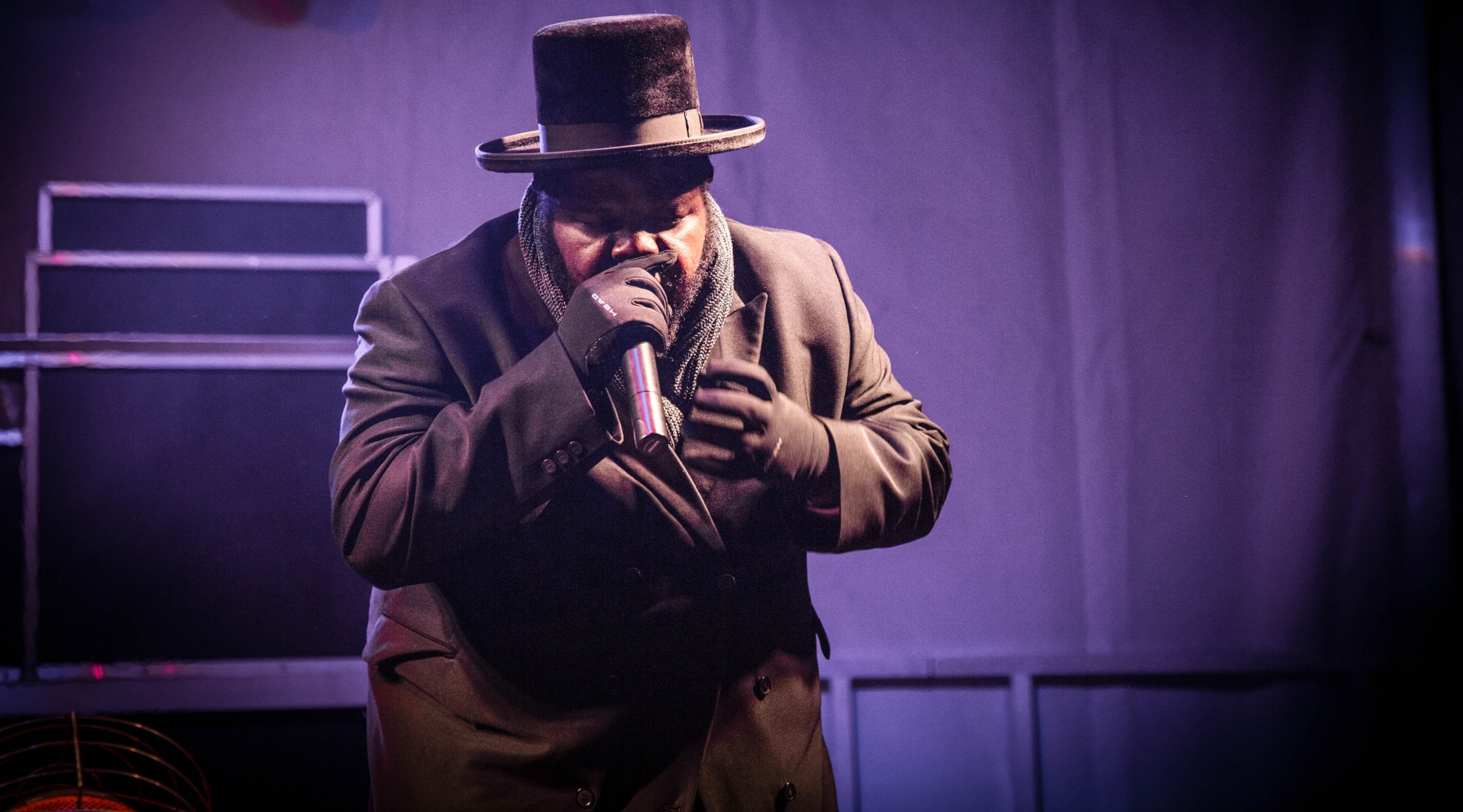 Jewish hip hop singer Nissim Black seen performing during the Chanukah festival in Pittsburgh, April 12, 2018. (Esther Wayne/SOPA Images/LightRocket via Getty Images)