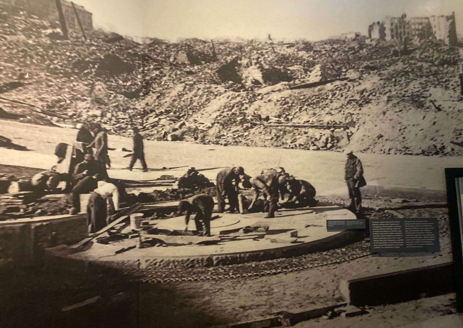 The Warsaw Ghetto Survivor’s Memorial under construction