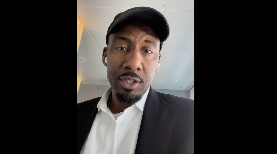 Amar'e Stoudemire speaks in an Instagram video about his leaving the Brooklyn Nets, May 18, 2022. 