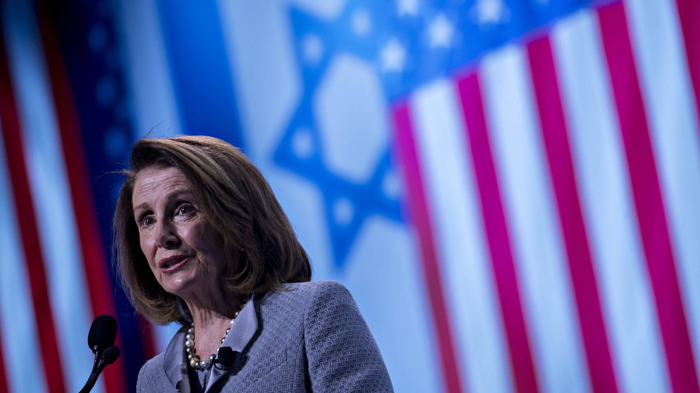 House Speaker Nancy Pelosi speaks during the AIPAC policy conference in Washington, D.C., on March 26, 2019.