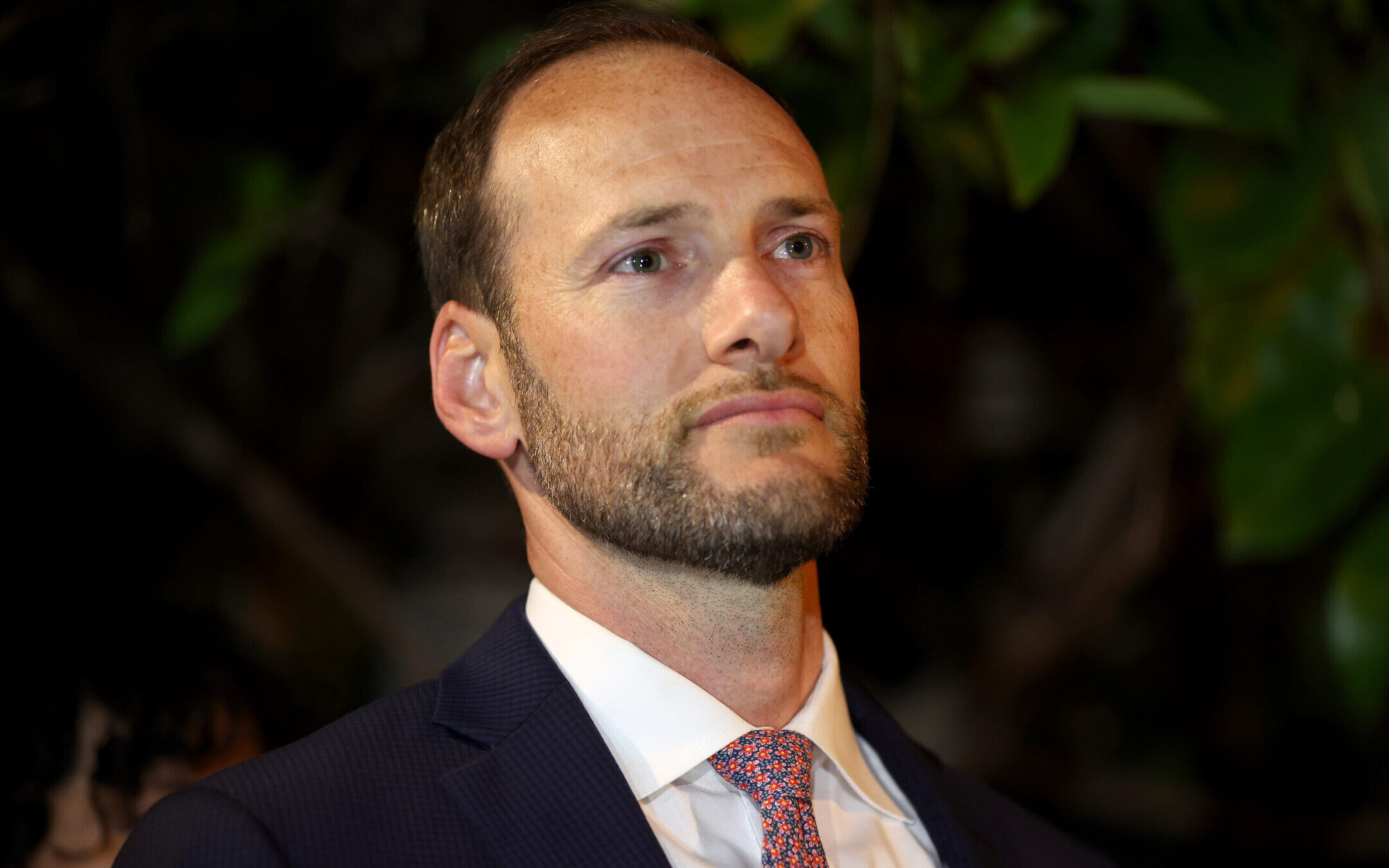 San Francisco District Attorney Chesa Boudin looks on during an election-night event as voters chose to recall him from his position, June 7, 2022. (Justin Sullivan/Getty Images)