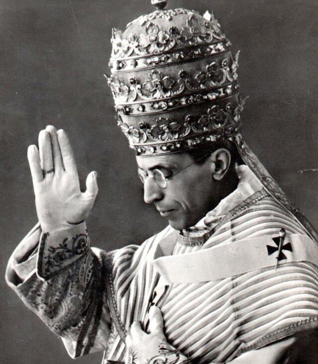 Eugenio Pacelli’s coronation as Pope Pius XII on March 12, 1939.