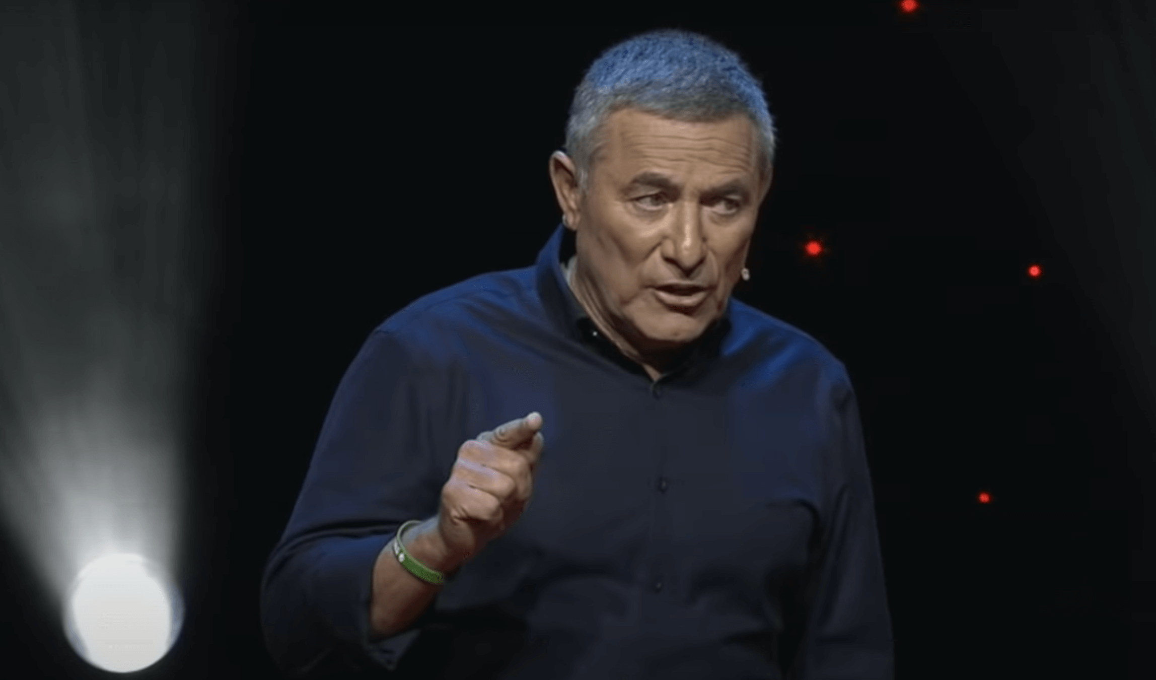 Doron Almog talks about his son Eran at a TEDxTelAviv conference on March 17, 2017  