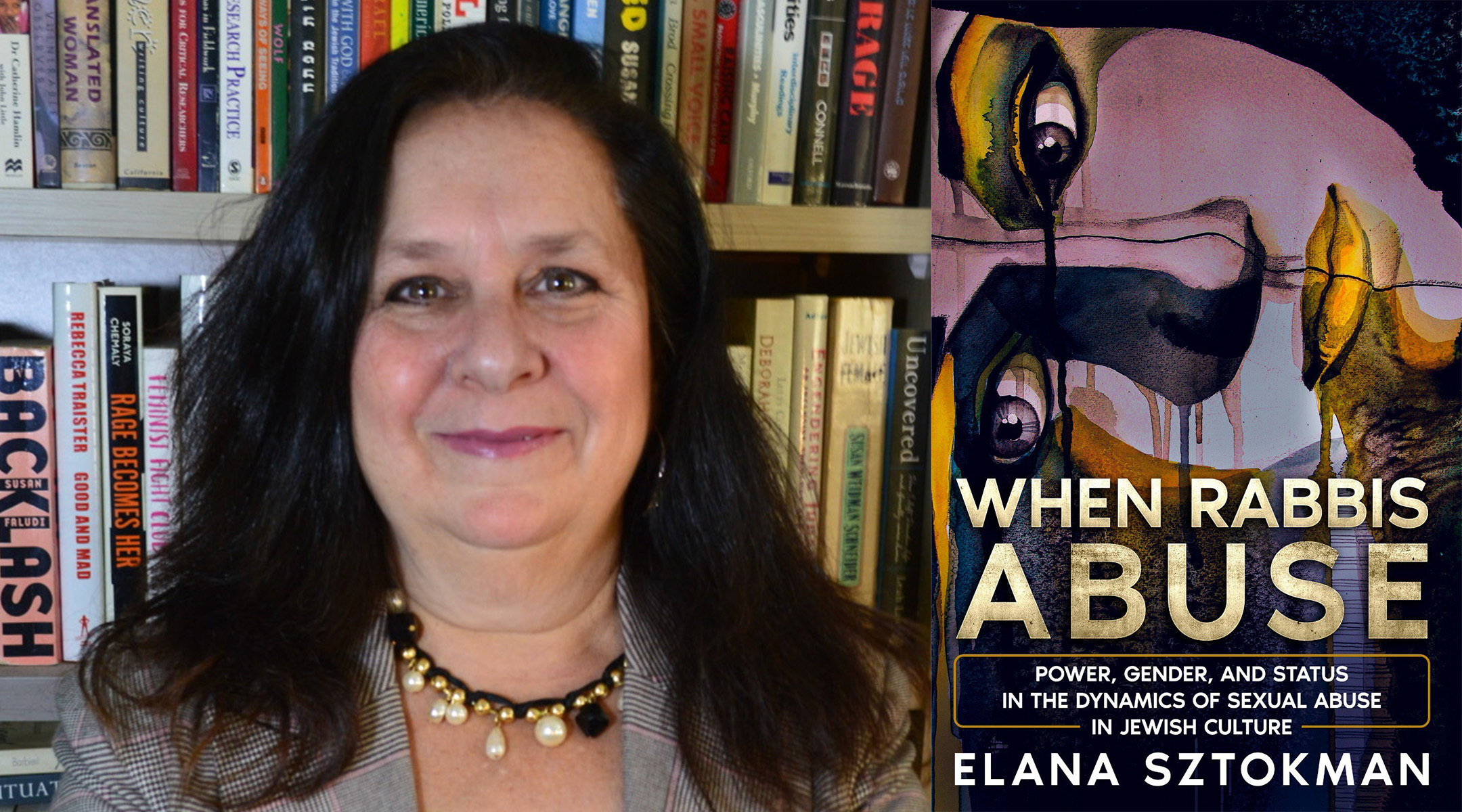 “When Rabbis Abuse” author Elana Sztokman. (Courtesy of Sztokman; photo illustration by Mollie Suss)