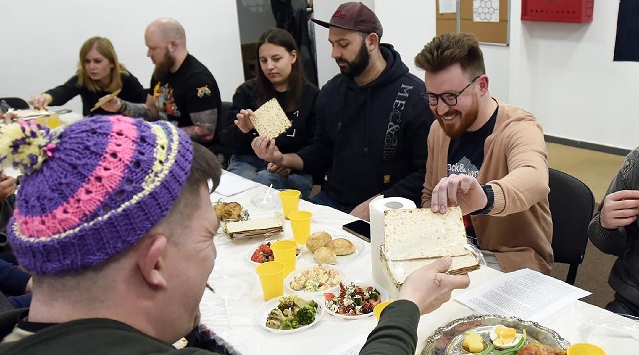 A Passover seder at Moishe House Kyiv brought new friends together. (Moishe House Kyiv)