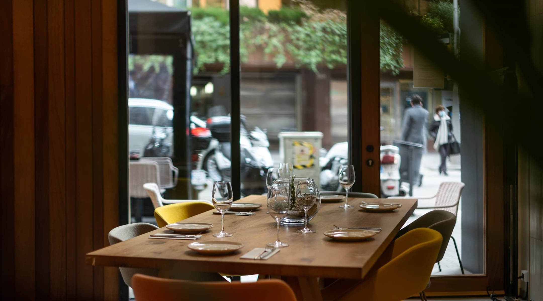 Xerta, a restaurant in Barcelona, sits in the L’Antiga Esquerra de l’Eixample neighborhood of the city. (Courtesy of Xerta)