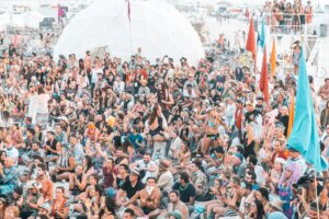 Kabbalat Shabbat at Burning Man.