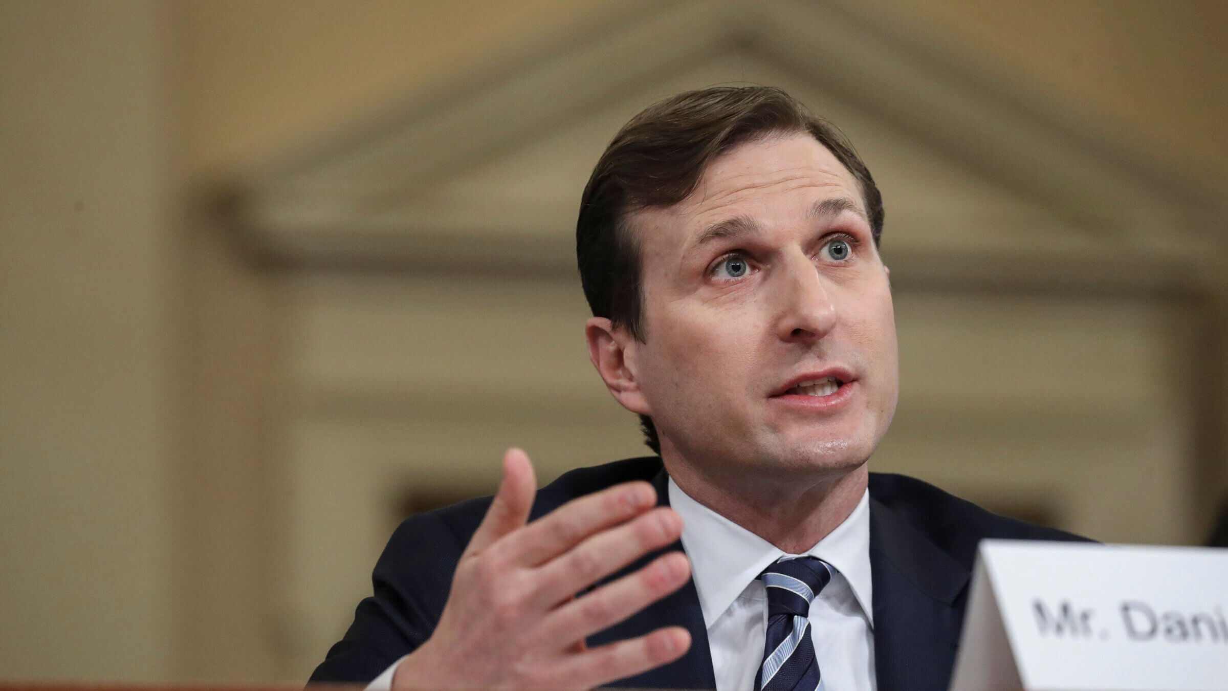 Daniel Goldman, representing the majority Democrats, testifies before the House Judiciary Committee on  Dec. 9, 2019.