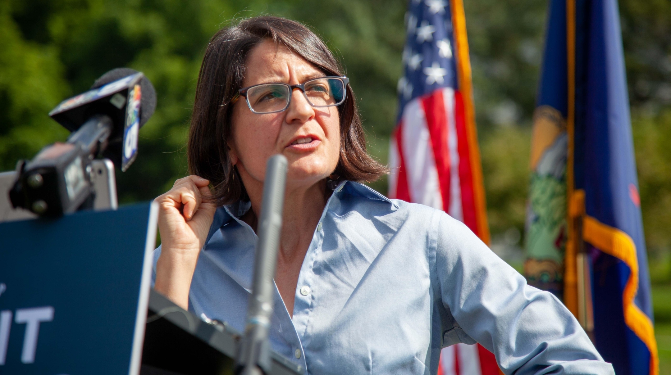 Becca Balint shown on the campaign trail this year to represent Vermont in Congress in an undated photo. (Becca Balint for U.S. Congress)