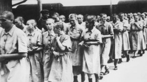  Women at Auschwitz in May 1944. (Yad Vashem Archives)