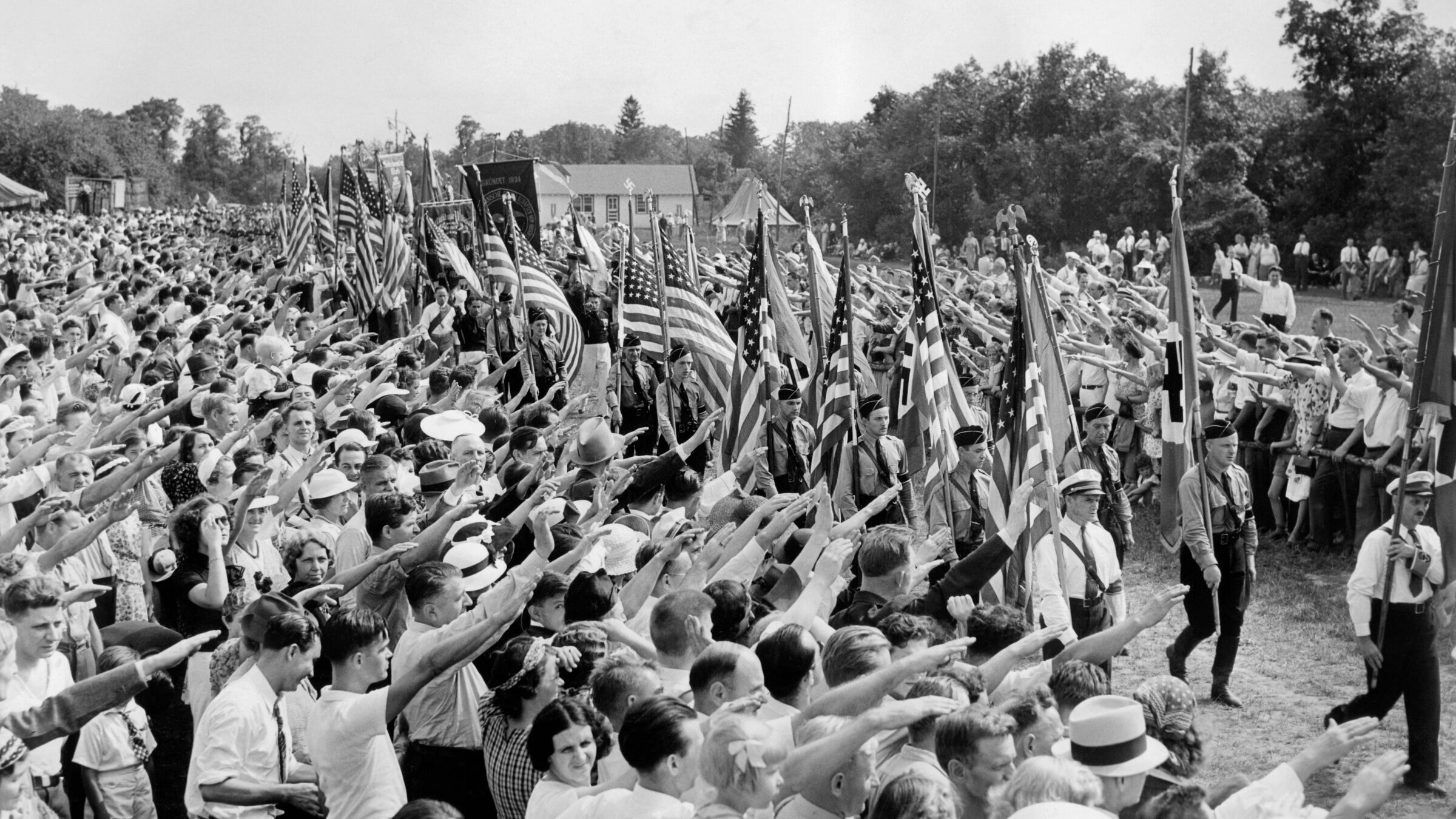 "German Day" is celebrated at Camp Siegfried in Yaphank on Long Island on Aug. 29, 1937.