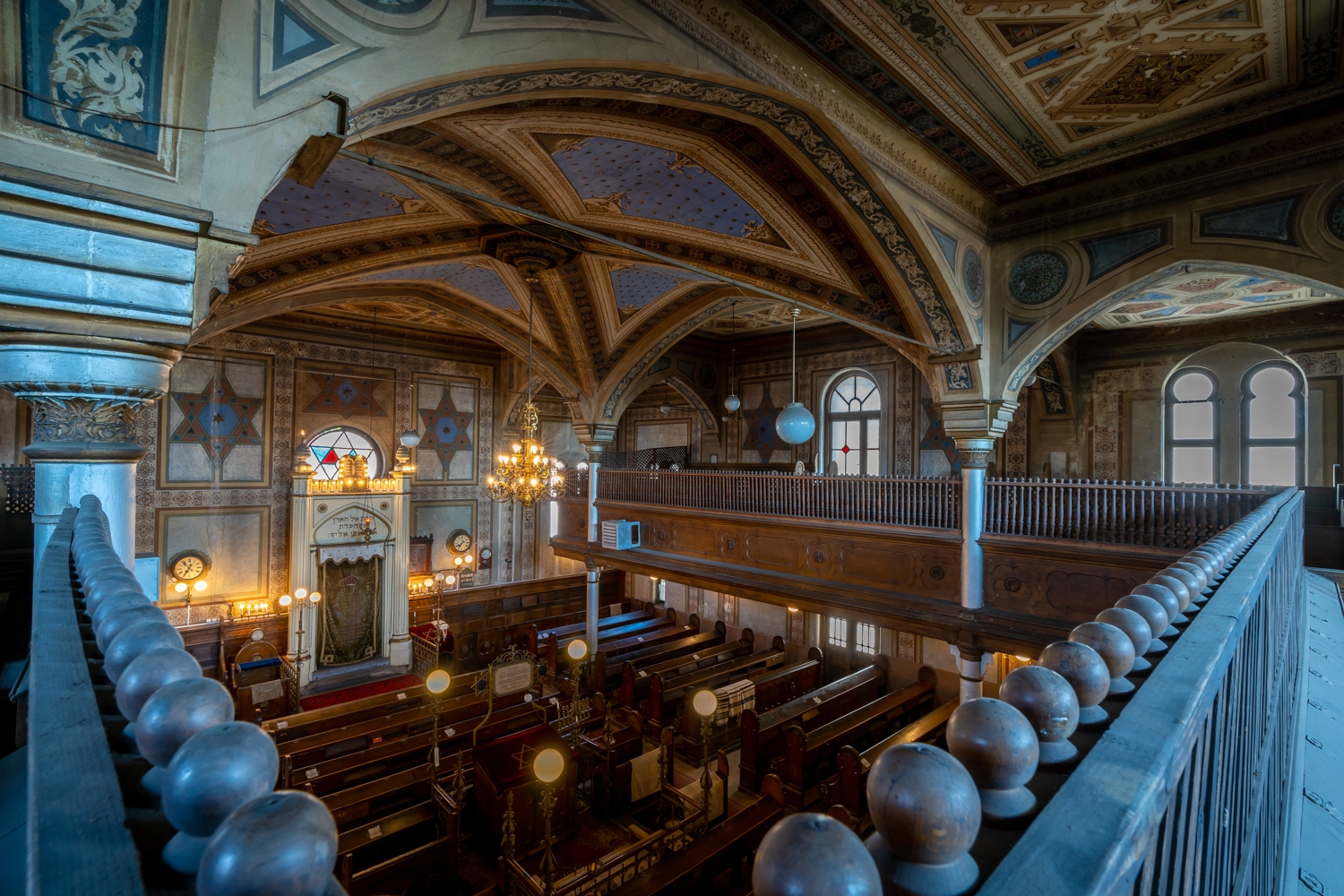 Iosefin Synagogue in Timisoara, Romania, as seen on a new website opening doors to historical synagogues in Romania’s Banat region. (Sebastian Puraci/Asociația Pantograf)