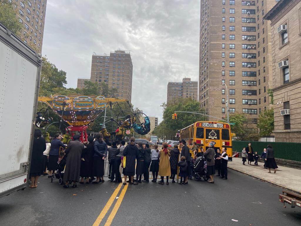 A Sukkot fair in Williamsburg, Brooklyn, on Oct. 13, 2022.