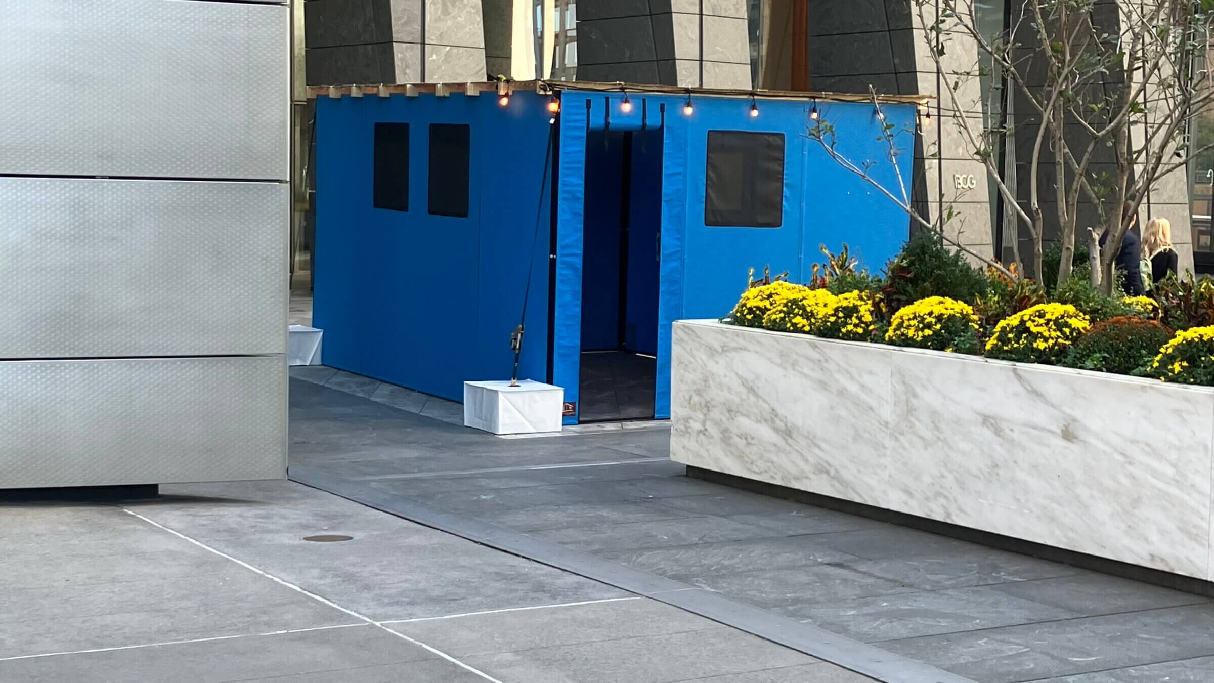 Meta's sukkah at Hudson Yards.