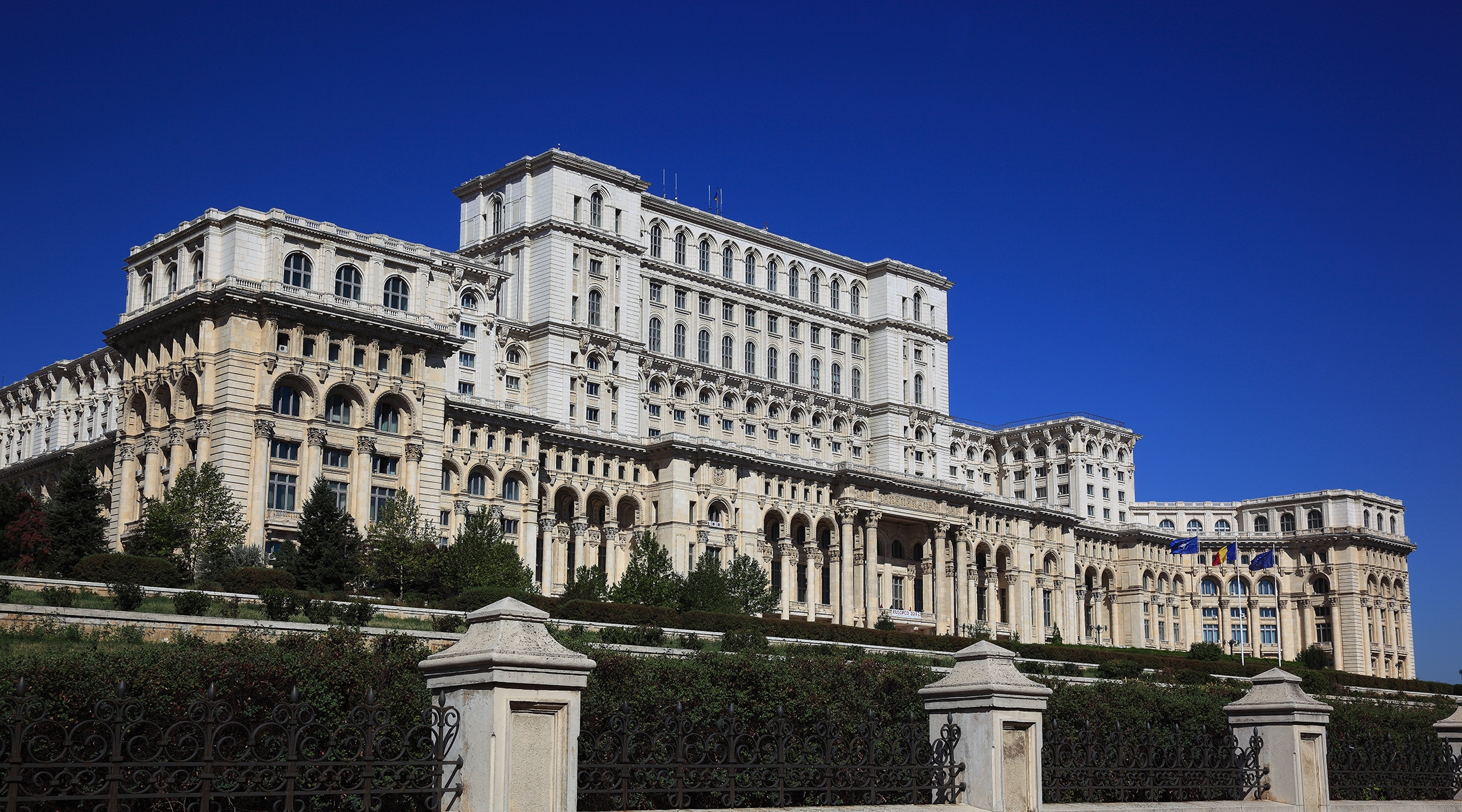 The Palace of the Parliament, Palatul Parlamentului, in Bucharest, Romania. (Bildagentur-online/Universal Images Group via Getty Images)