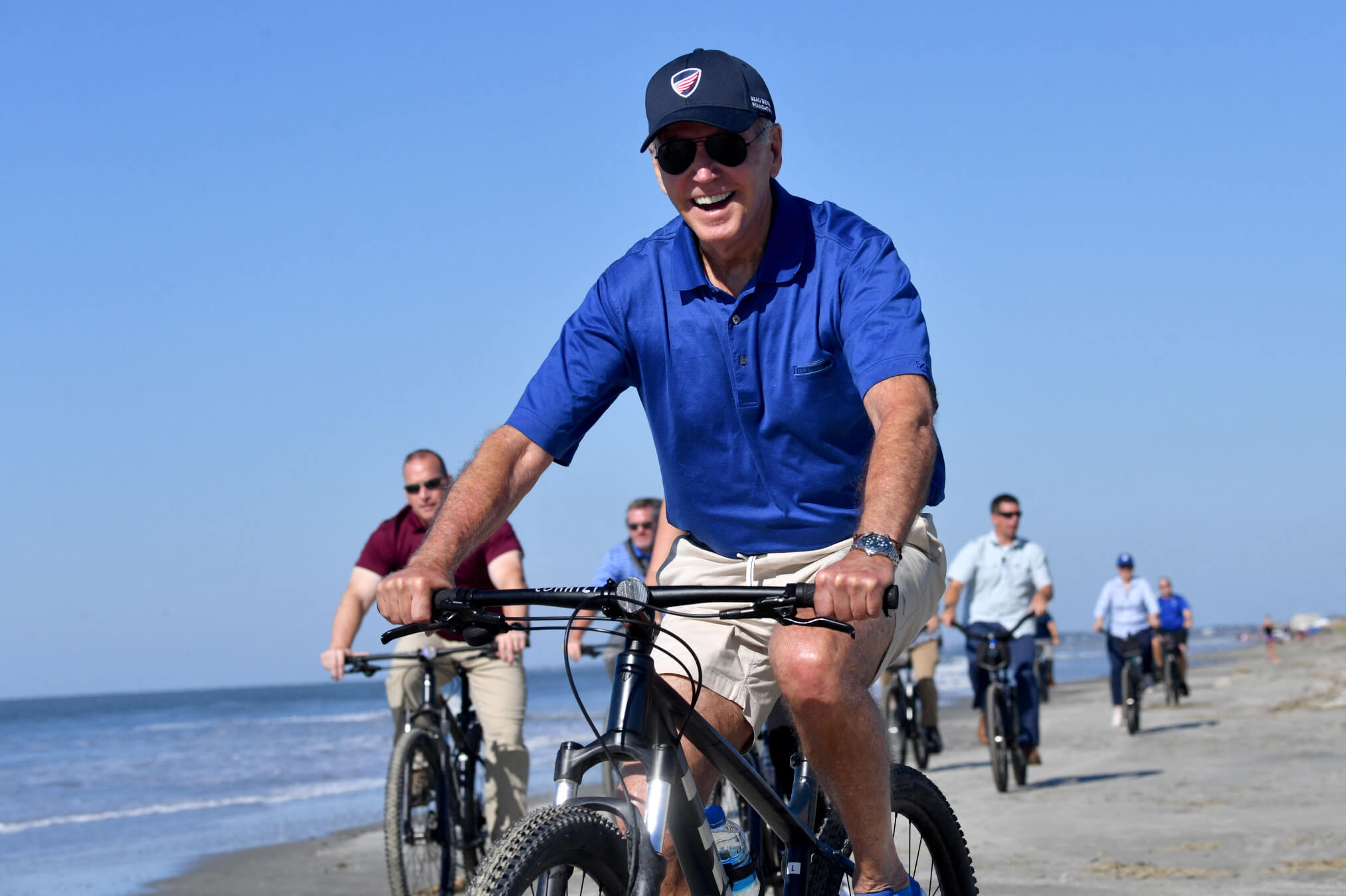 President Joe Biden  on vacation in South Carolina on Aug. 14, 2022.