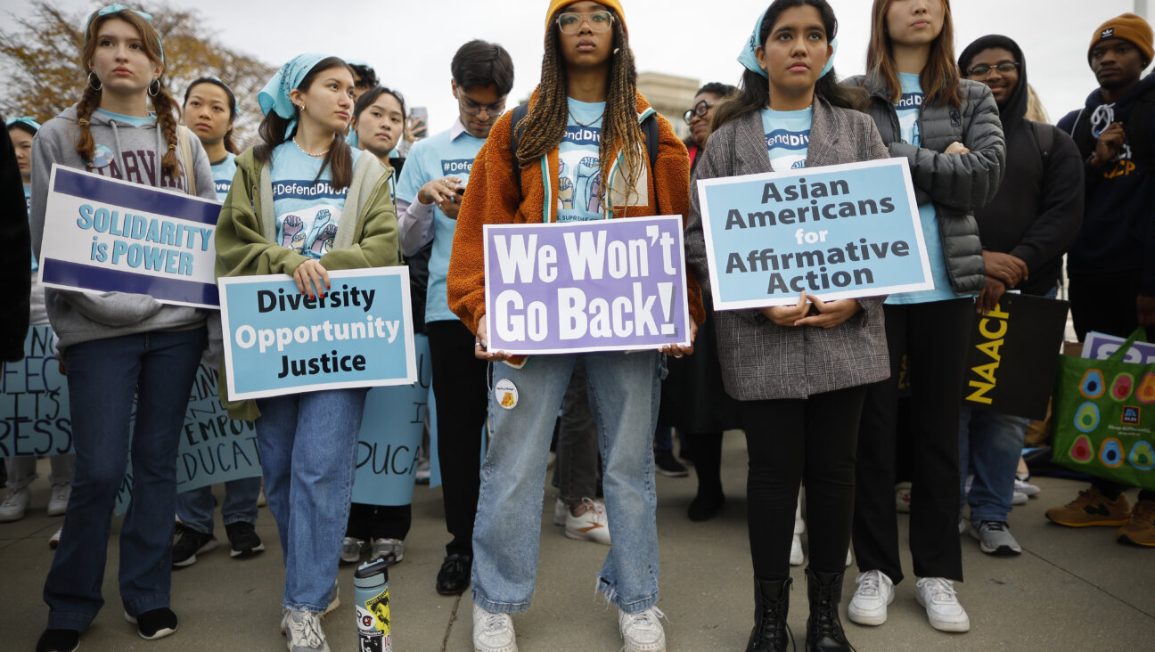 Proponents for affirmative action in higher education rally in front of the U.S. Supreme Court before oral arguments in Students for Fair Admissions v. President and Fellows of Harvard College and Students for Fair Admissions v. University of North Carolina on October 31, 2022