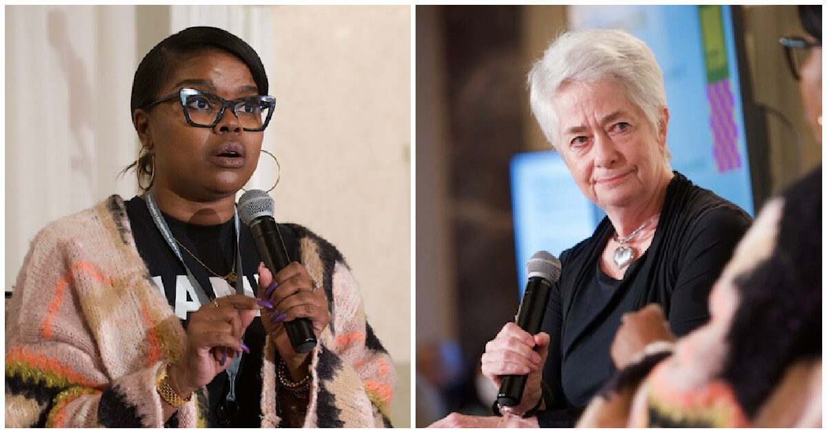 Tamar Manasseh, left, and Heather Booth are advocates for abortion rights.