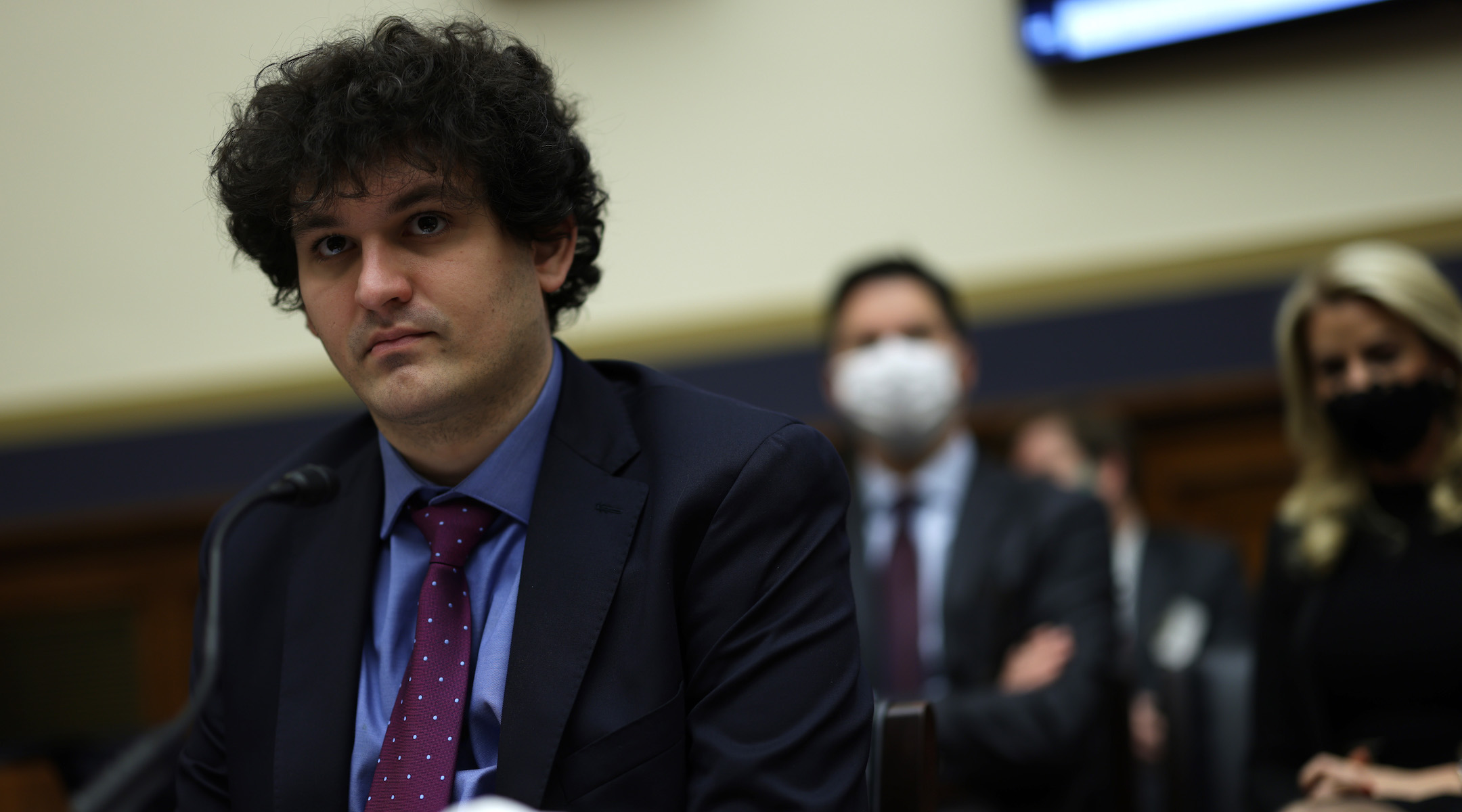 Sam Bankman-Fried testifies during a hearing before the House Financial Services Committee on Capitol Hill in Washington, D.C., Dec. 8, 2021 (Alex Wong/Getty Images)