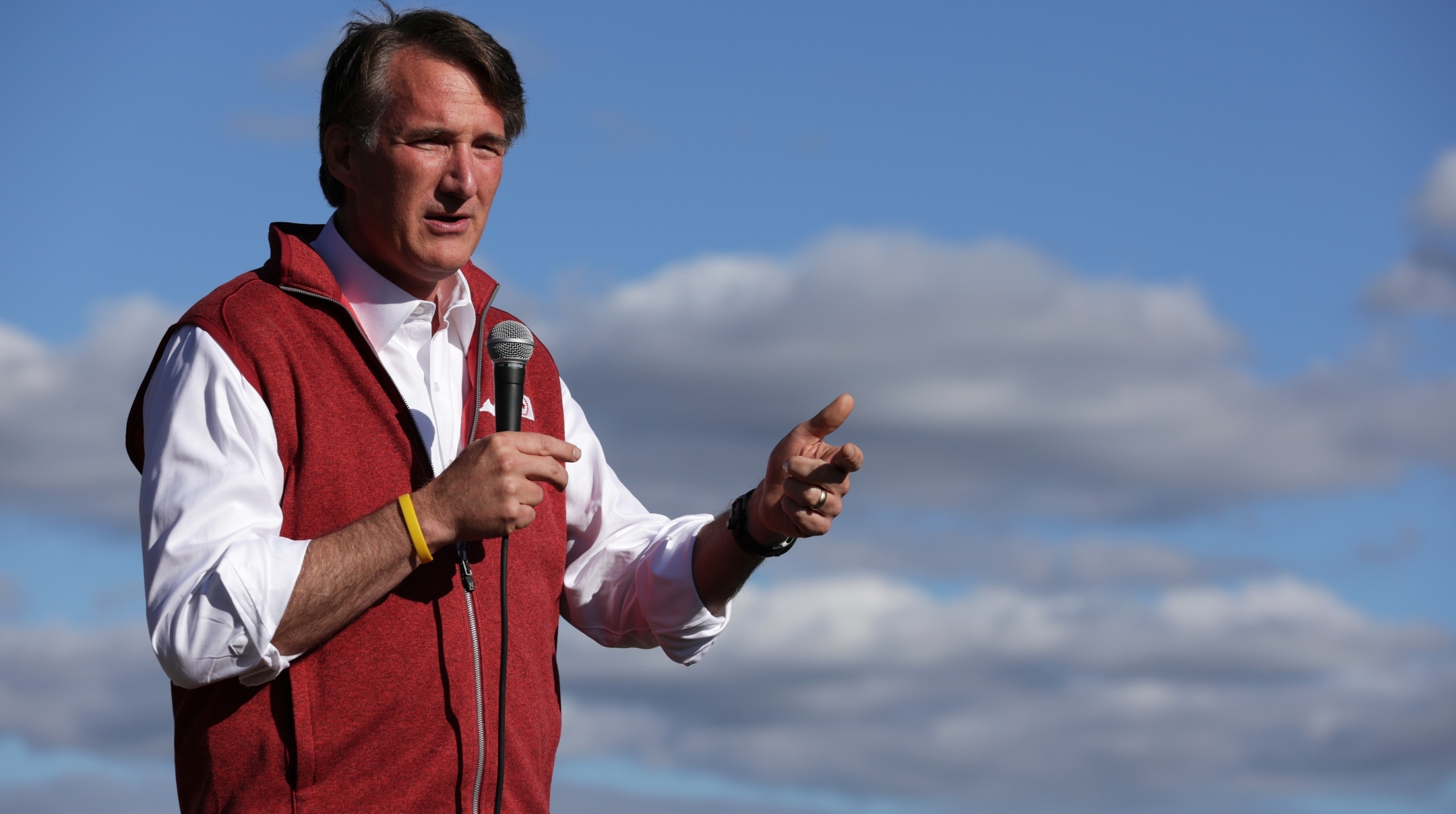 Virginia Gov. Glenn Youngkin speaks at a campaign rally for Republican U.S. House nominee, state Sen. Jen Kiggans in Smithfield, Virginia, Oct. 27, 2022. 