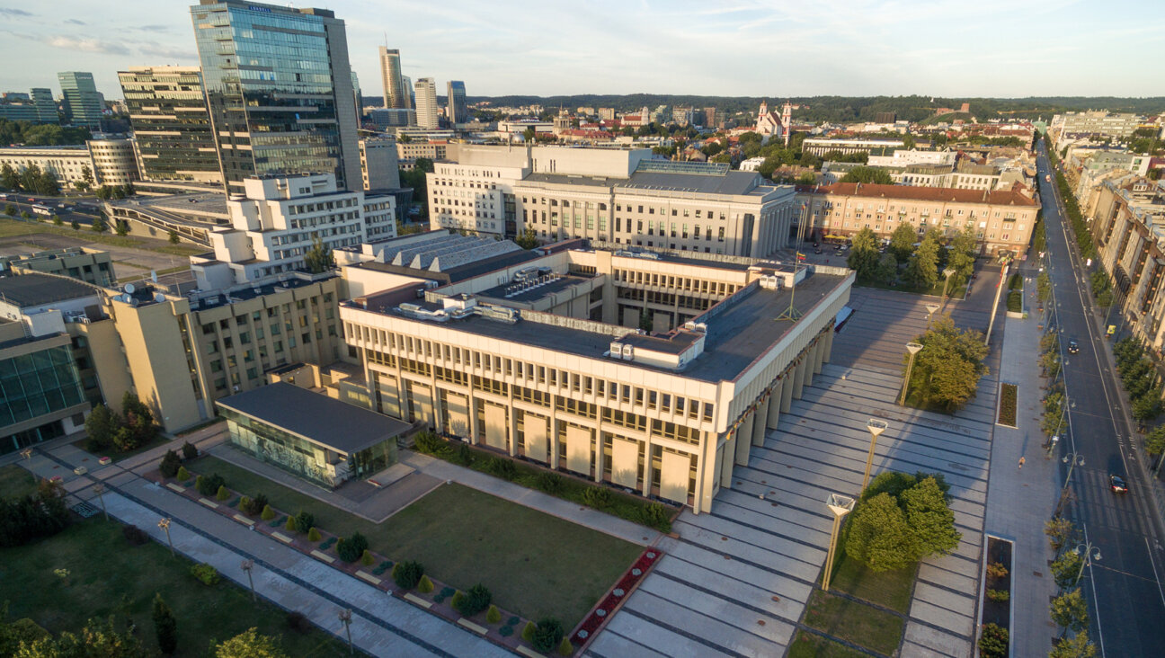 A view of the Lithuanian parliament and national library in Vilnius. (Mindaugas Dulinskas/Getty Images)