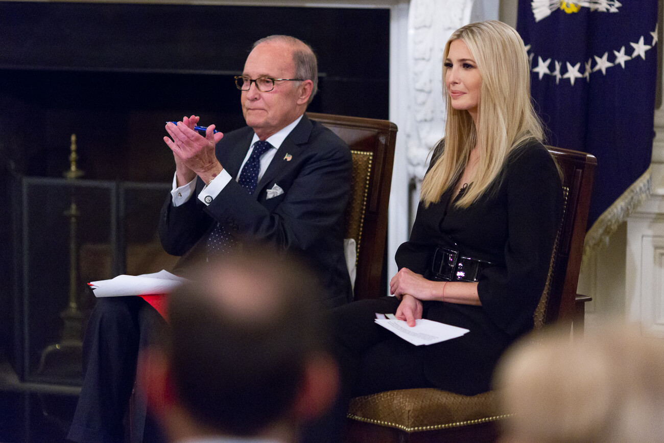 Ivanka Trump and Larry Kudlow on Oct. 31, 2018