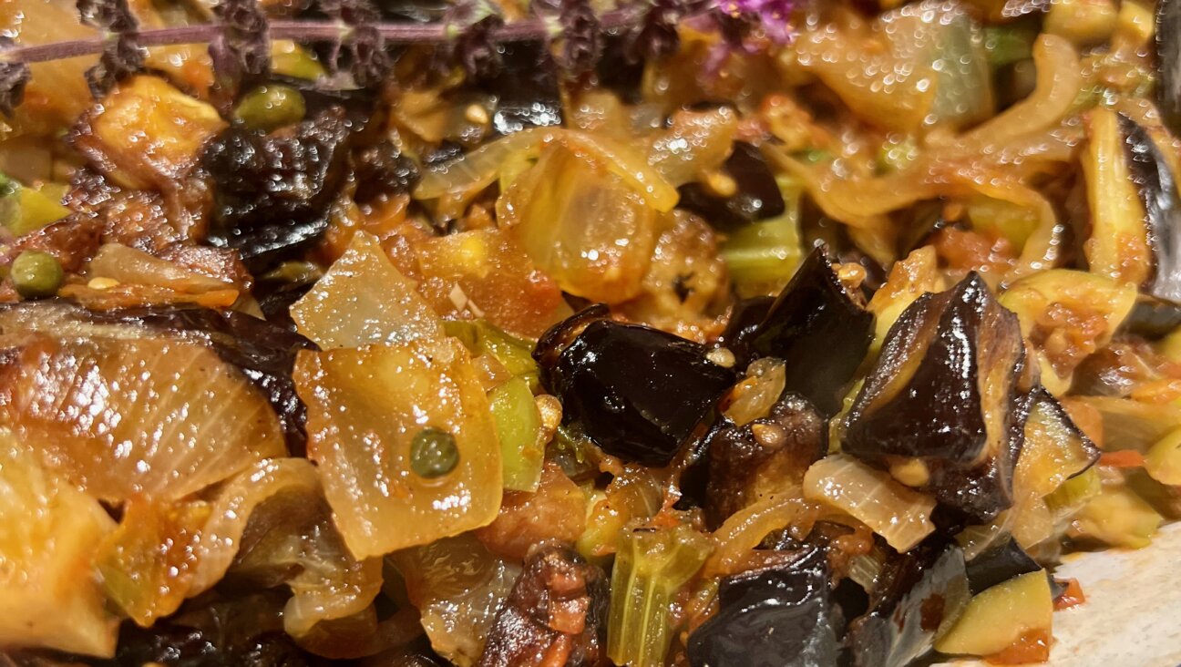 Caponata with fried eggplant