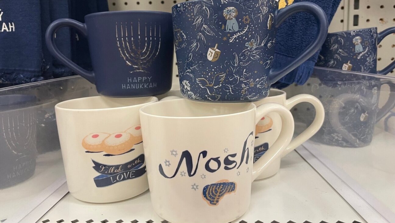 Target’s array of Hanukkah mugs represent a small swath of the retailer’s 2022 collection. (Philissa Cramer)