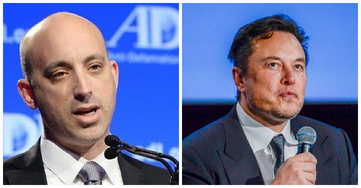 ADL CEO Jonathan Greenblatt and X CEO Elon Musk.