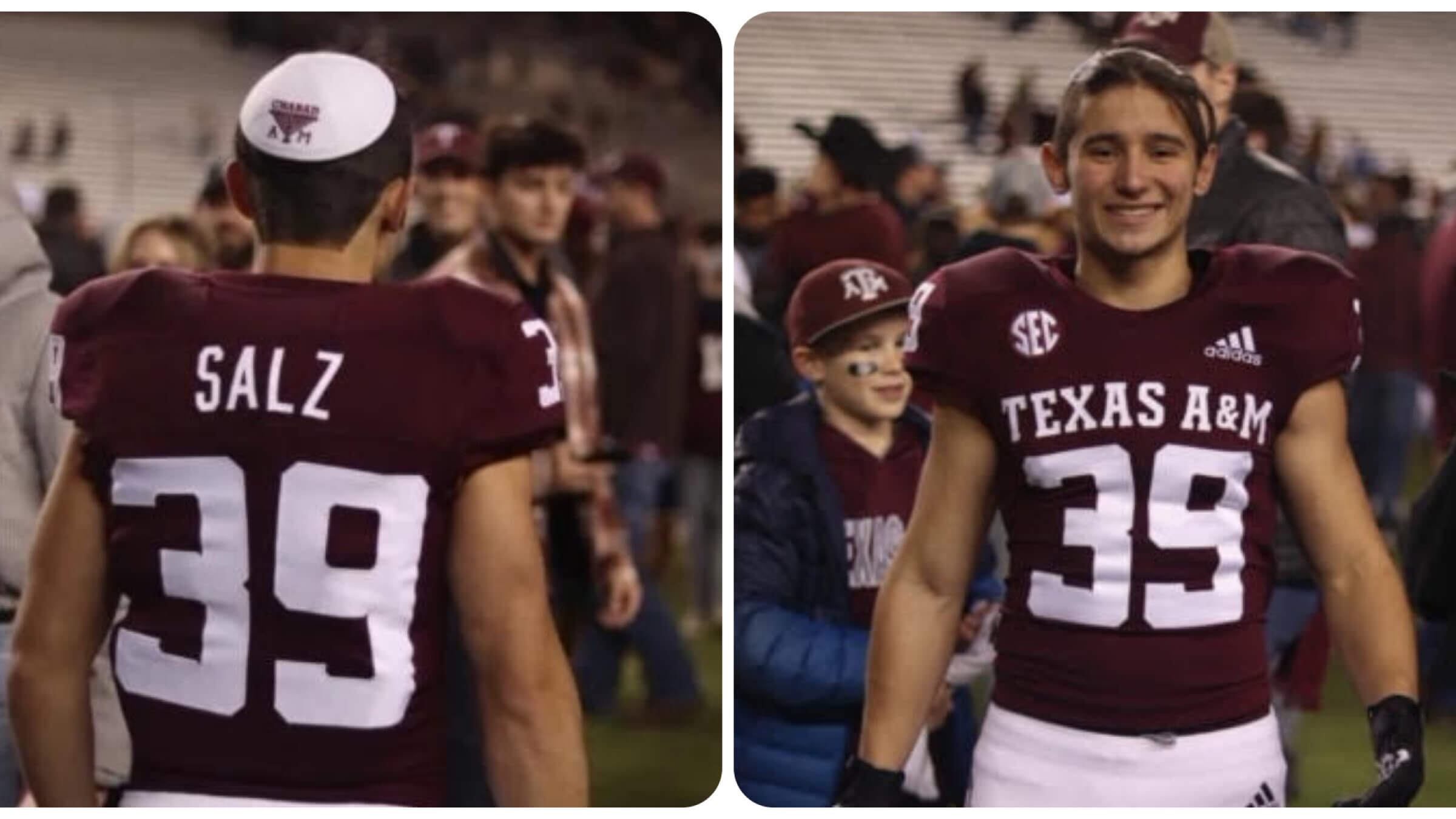 Sam Salz is believed to be the only Orthodox Jew currently on an NCAA Divsion I football team.