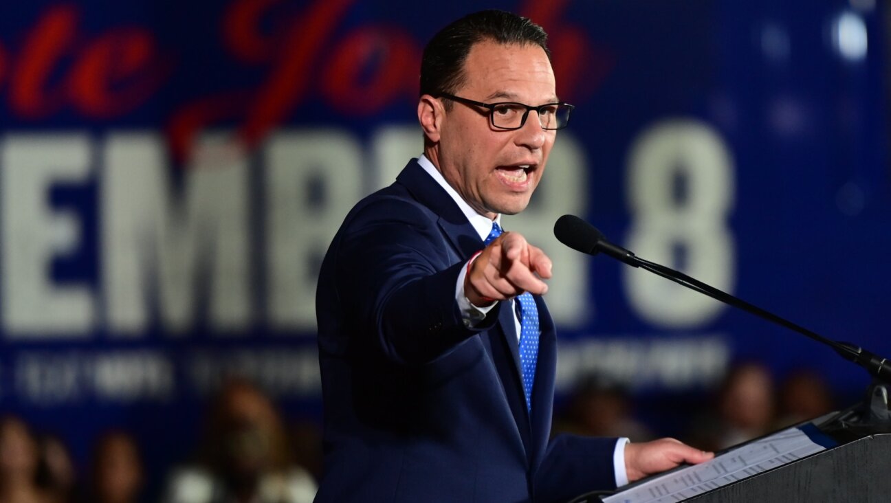 Josh Shapiro gives a victory speech to supporters on election night at the Greater Philadelphia Expo Center in Oaks, Penn., Nov. 8, 2022. (Mark Makela/Getty Images)