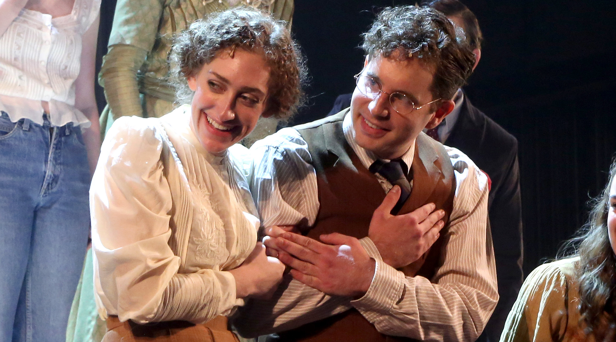 Micaela Diamond and Ben Platt during the opening night curtain call for “Parade” at New York City Center, Nov. 1, 2022. (Bruce Glikas/WireImage/GettyImages)