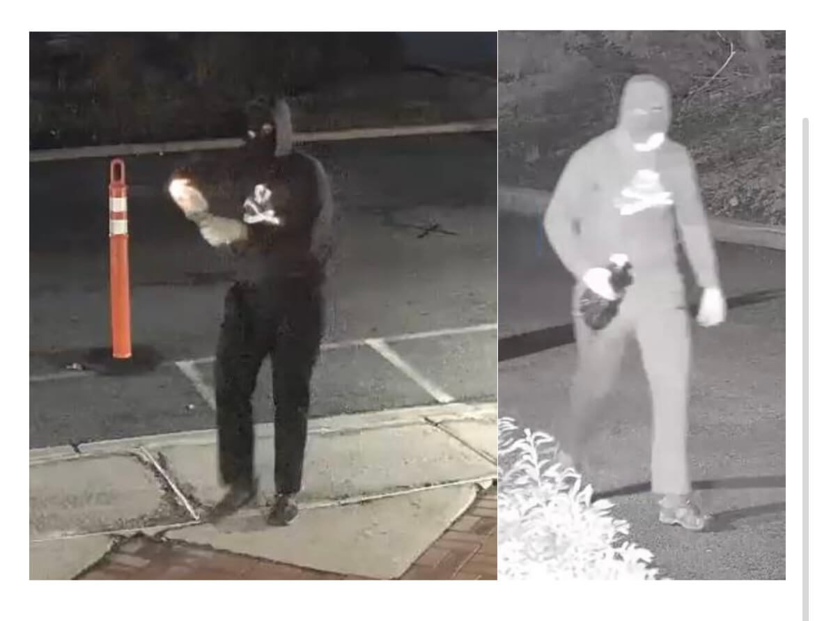 Surveillance pictures of the suspect.