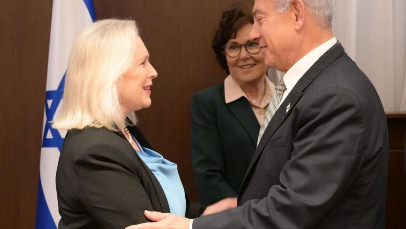 Israeli Prime Minister Benjamin Netanyahu greeting U.S. Sen. Kirsten Gillibrand (D-N.Y.), during a visit to Israel on Jan. 18, 2023. 