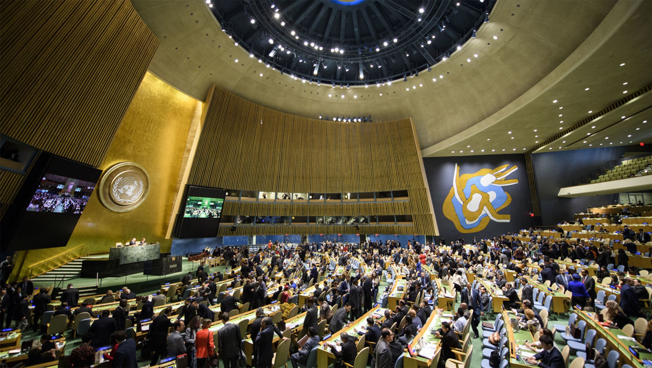 Delegates at work at the United Nations General Assembly in New York. (UN Photo/Manuel Elias)