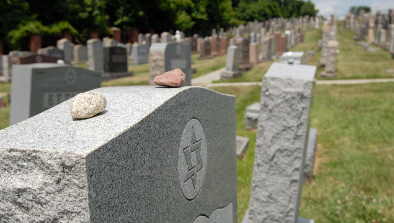 A Jewish tombstone.