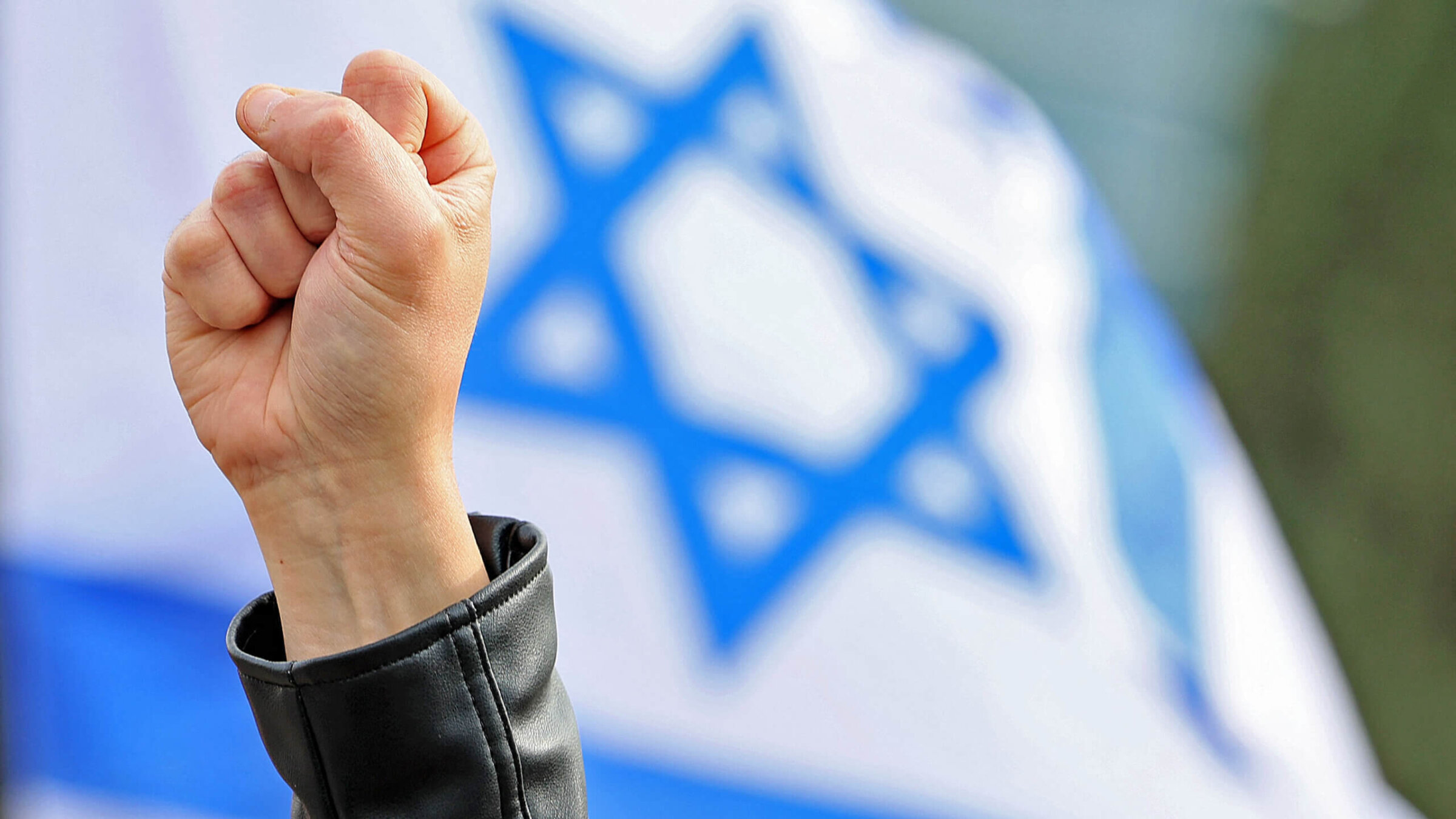 Israeli students protest against Prime Minister Benjamin Netanyahu's new hard-right government, in Tel Aviv University's campus, on January 16, 2023. 