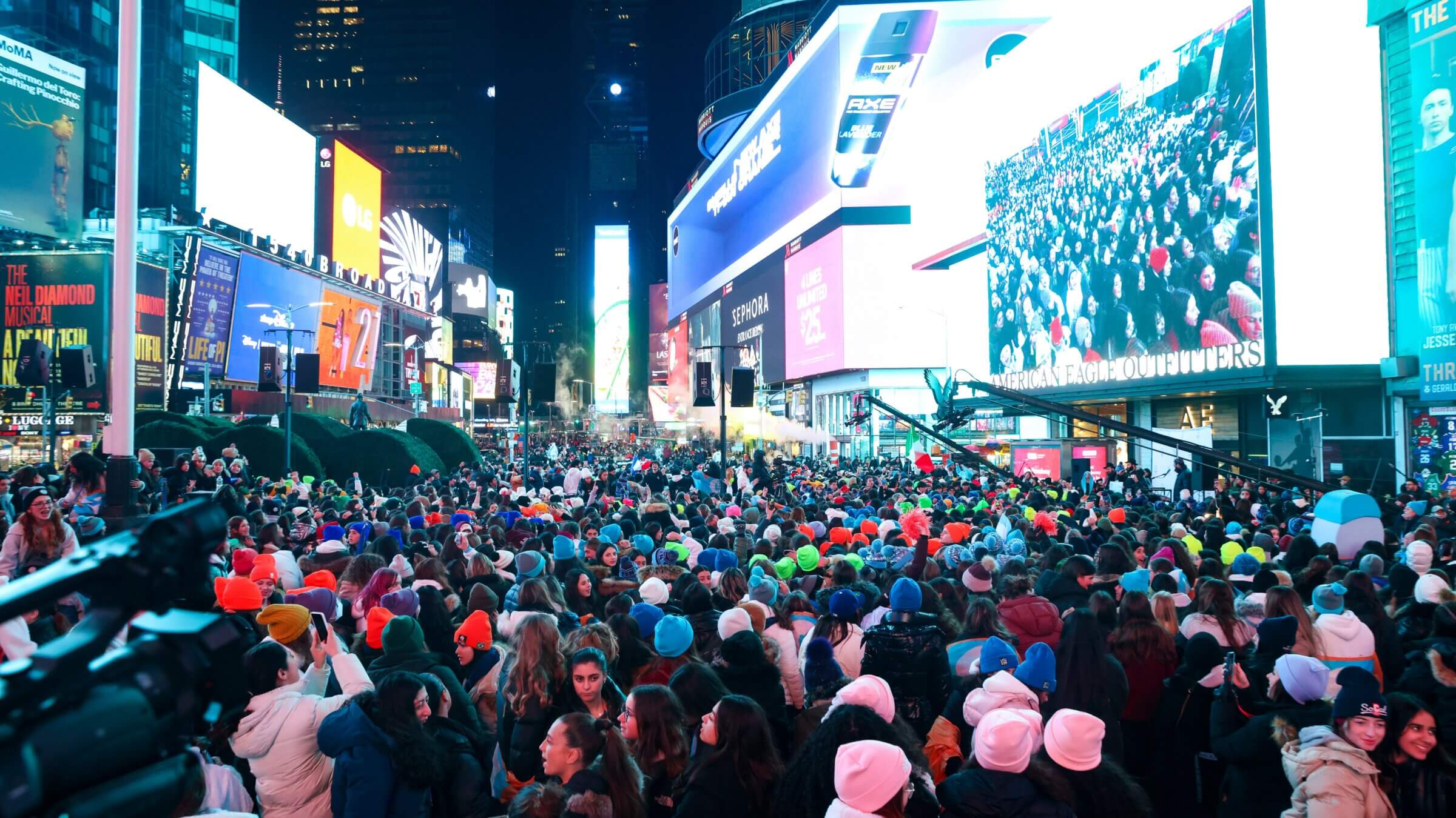 What was supposed to be a Day of Hate turned into one of resilience. Thousands of Jewish teenagers crowded into Times Square as part of the annual Jewish Pride Takeover. 