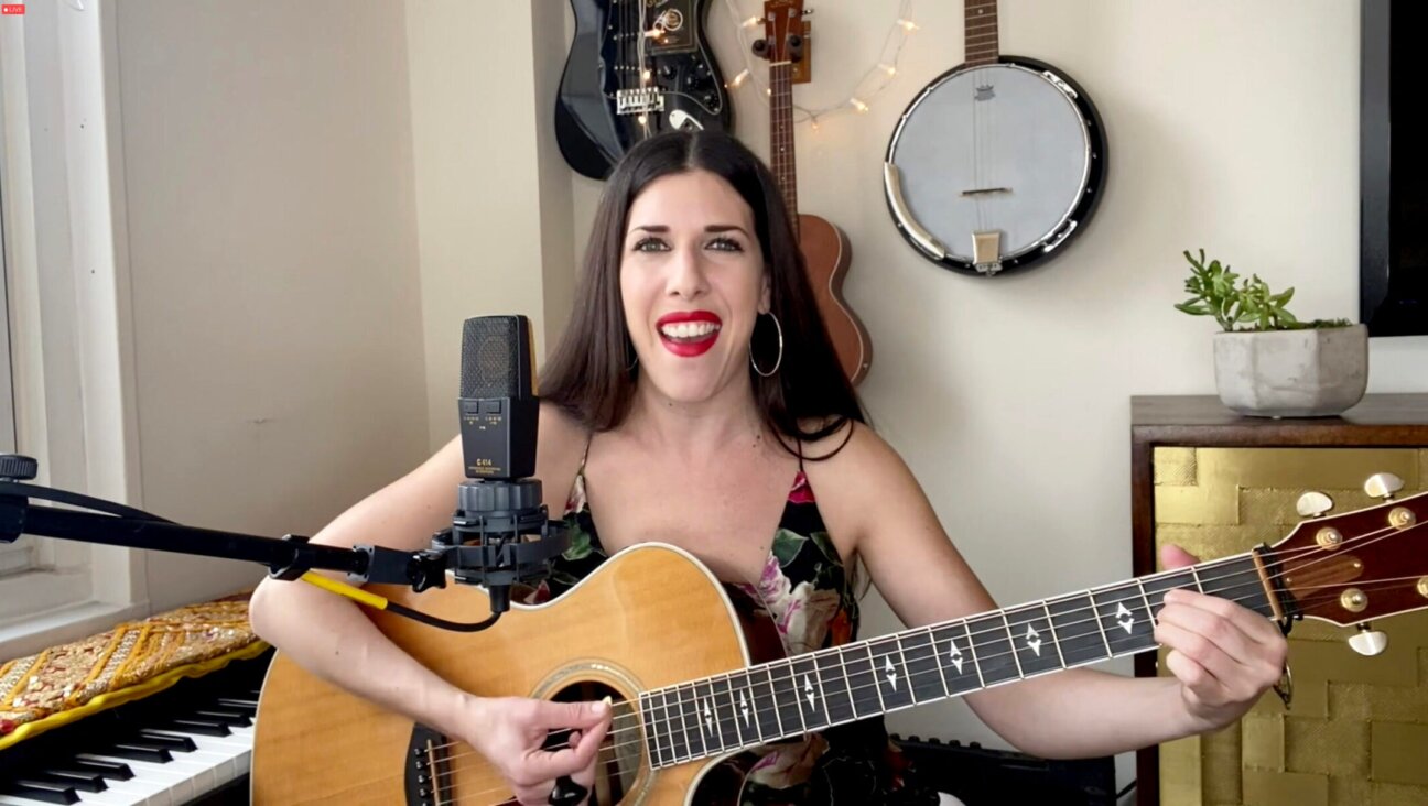 Joanie Leeds performs from her home in New York City for Women in the Mix during the 63rd Annual Grammy Awards, March 8, 2021. (Jamie McCarthy/Getty Images for The Recording Academy)