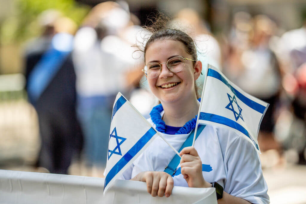 Marchers at Israel Day Parade on May 22, 2022. 