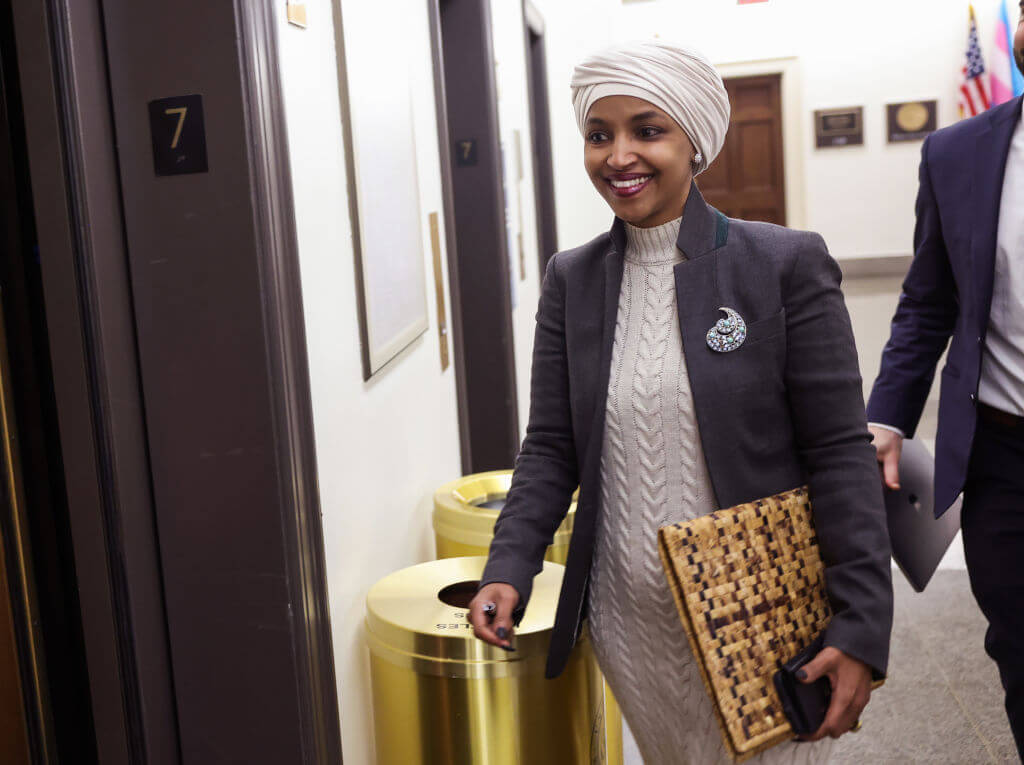 Rep. Ilhan Omar (D-Minn.) on Feb. 2, 2023. 