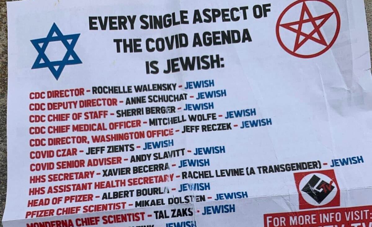 A flyer distributed by the white supremacist group the Goyim Defense League. 