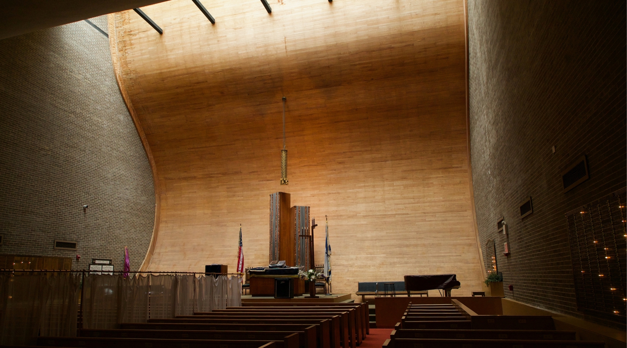 The Tribeca Synagogue, lauded for its architectural style and acoustics, will host New York City’s first Mexican Jewish Film Festival in April. (Courtesy of the Tribeca Synagogue)