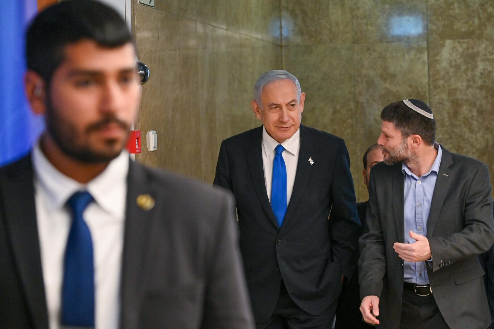 Prime Minister Benjamin Netanyahu and Finance Minister Bezalel Smotrich on Feb. 23, 2023.