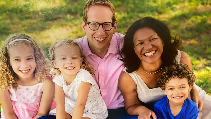 Jon and Toni Michaels with their children.